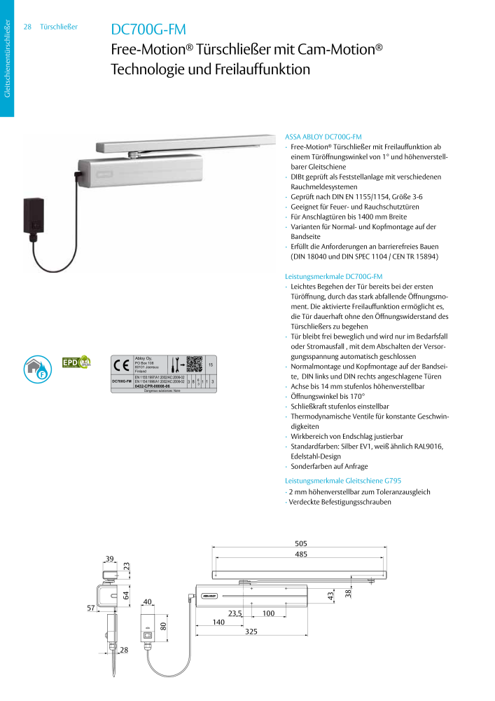 ASSA ABLOY Türschließer NR.: 320 - Seite 28