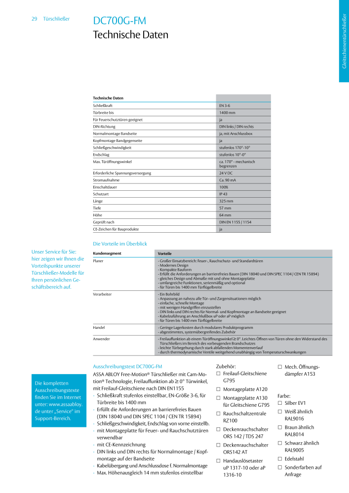 ASSA ABLOY Türschließer NR.: 320 - Seite 29