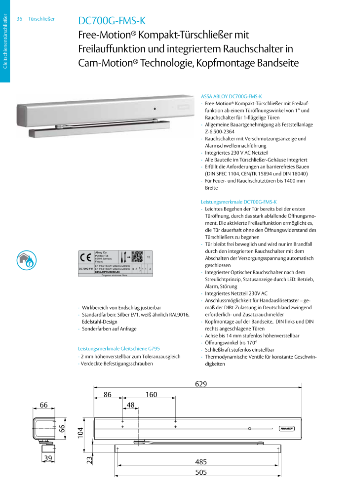 ASSA ABLOY Türschließer NR.: 320 - Seite 36