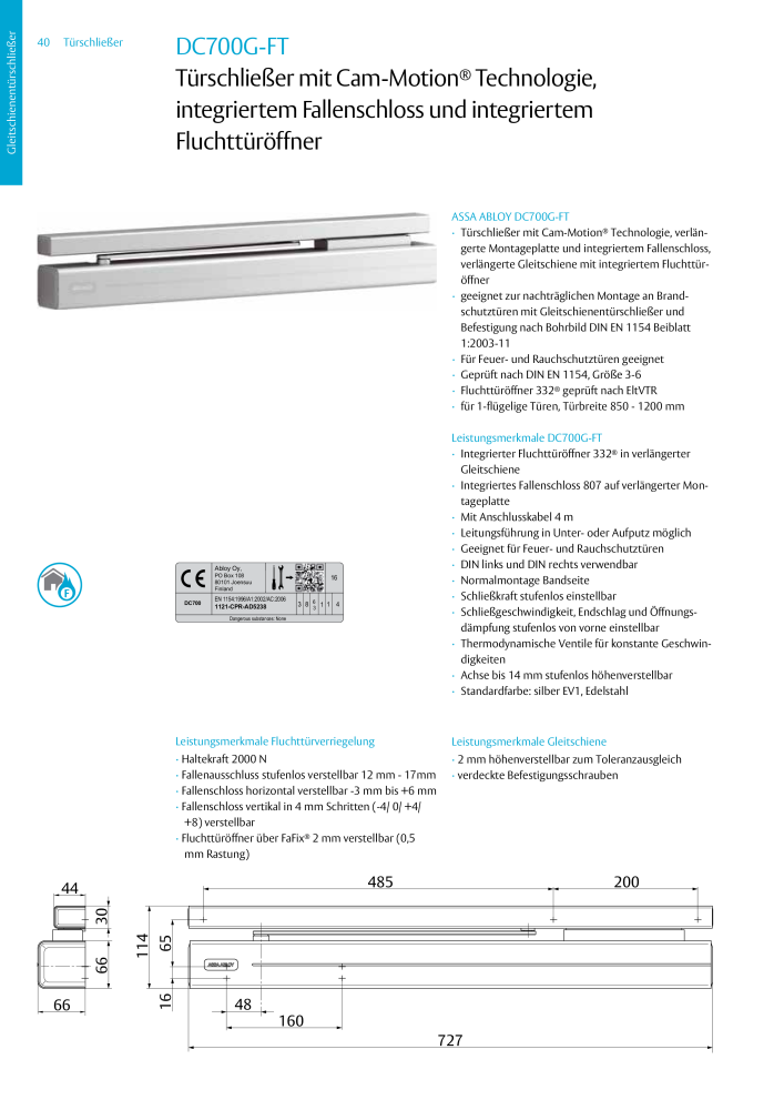 ASSA ABLOY Türschließer NR.: 320 - Seite 40