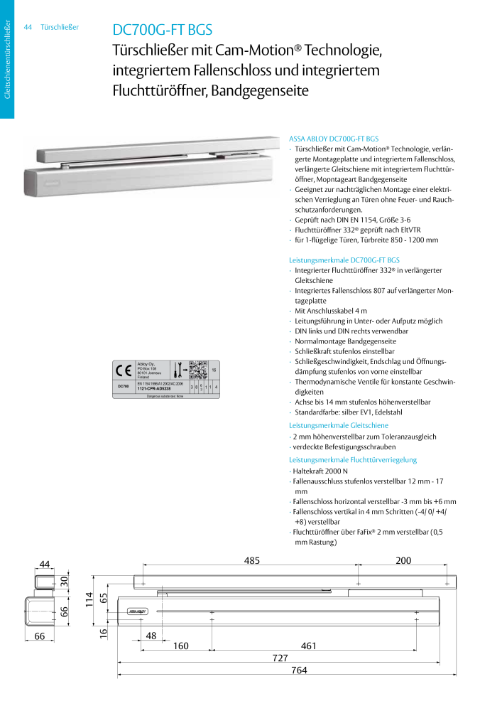 ASSA ABLOY Türschließer NR.: 320 - Seite 44