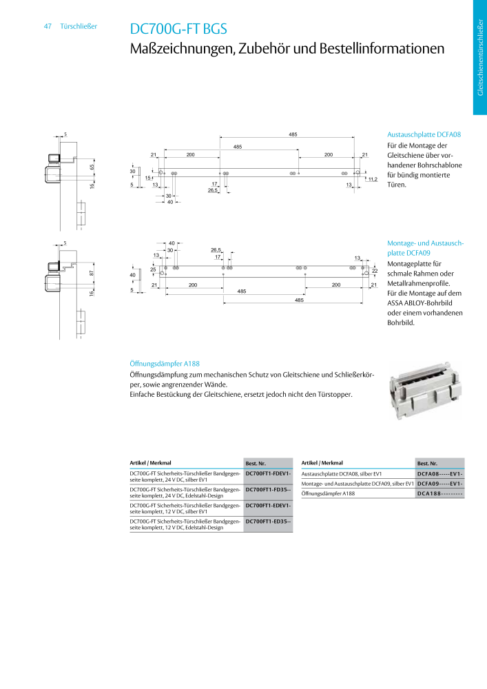 ASSA ABLOY Türschließer NR.: 320 - Seite 47