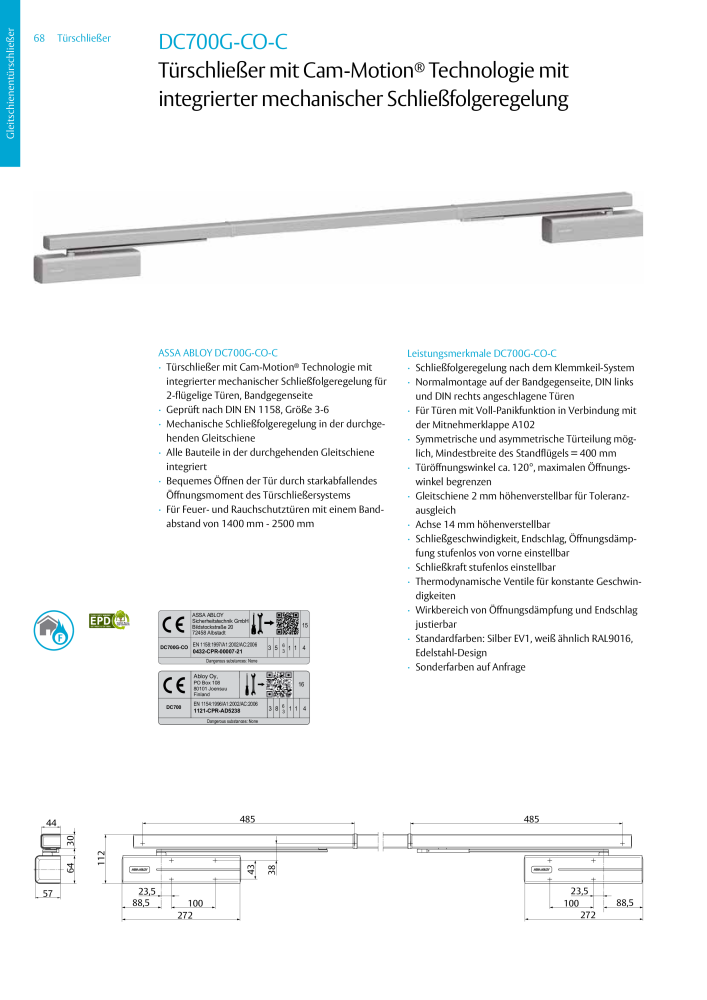 ASSA ABLOY Türschließer NR.: 320 - Seite 68