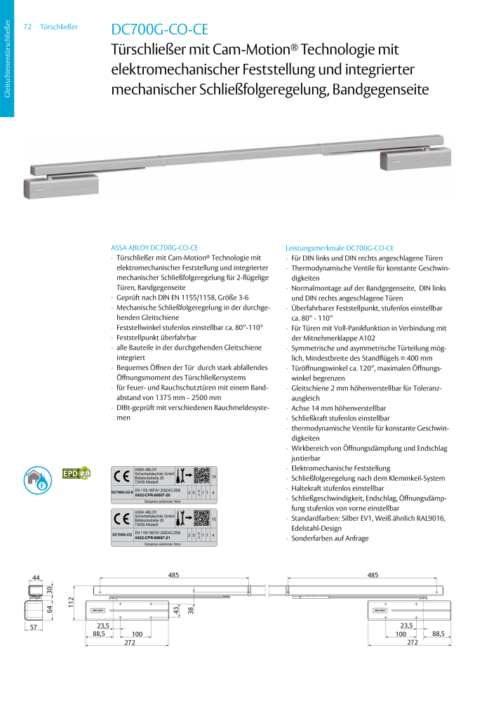 ASSA ABLOY Türschließer NR.: 320 - Seite 72