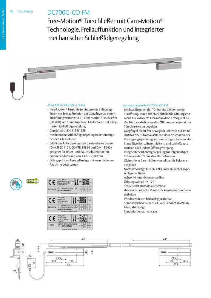 ASSA ABLOY Türschließer NR.: 320 - Seite 80