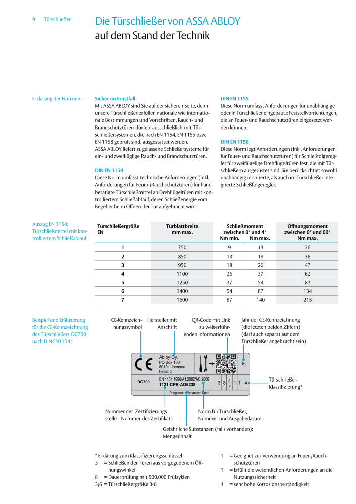 ASSA ABLOY Türschließer NR.: 320 - Seite 9