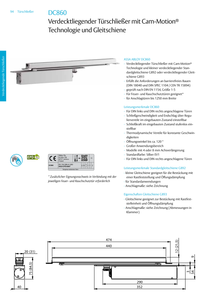 ASSA ABLOY Türschließer NR.: 320 - Seite 94