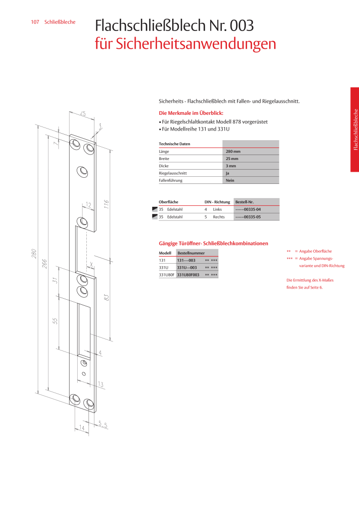 ASSA ABLOY Schließbleche NR.: 321 - Seite 107