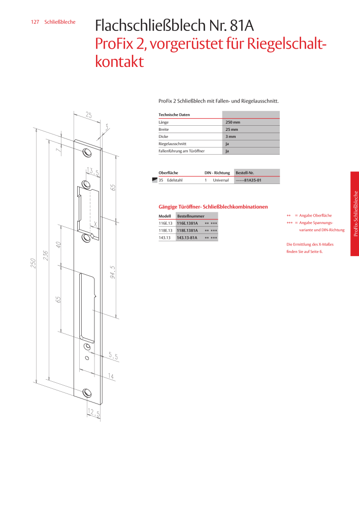 ASSA ABLOY Schließbleche NR.: 321 - Seite 127