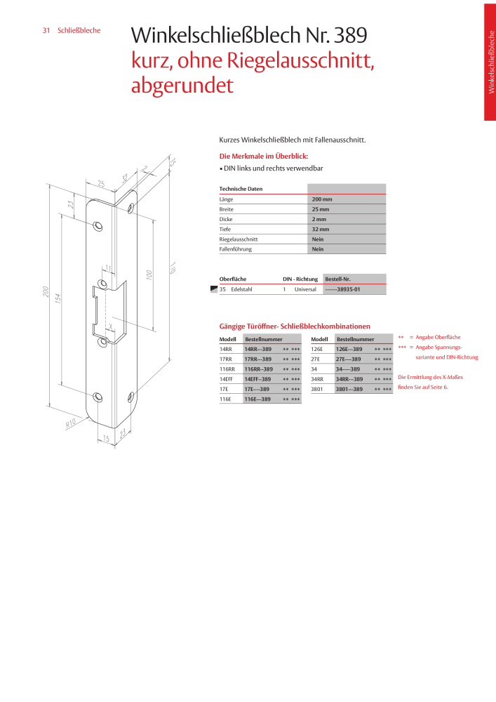 ASSA ABLOY Schließbleche NR.: 321 - Seite 31