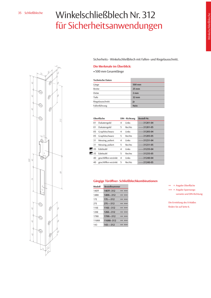 ASSA ABLOY Schließbleche NR.: 321 - Seite 35