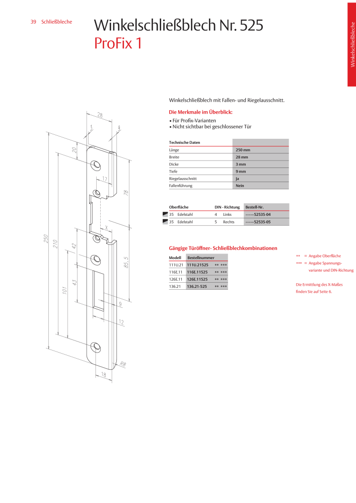 ASSA ABLOY Schließbleche NR.: 321 - Seite 39