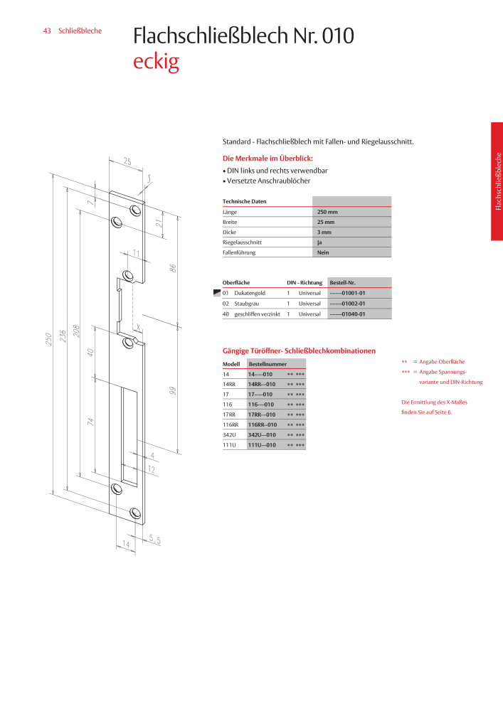 ASSA ABLOY Schließbleche NR.: 321 - Seite 43