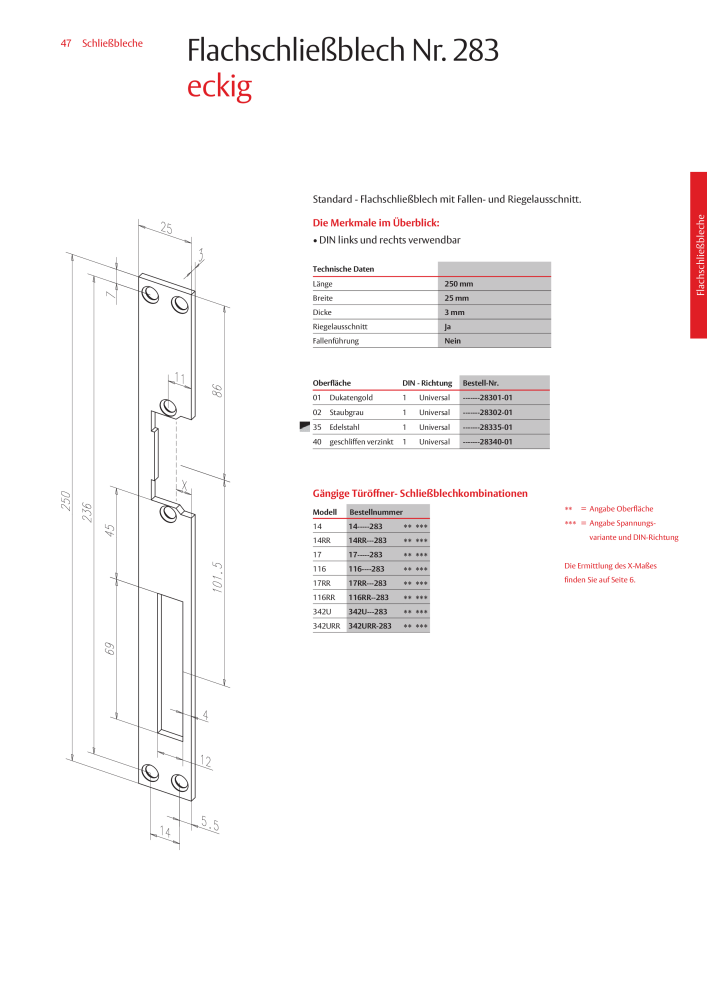 ASSA ABLOY Schließbleche NR.: 321 - Seite 47