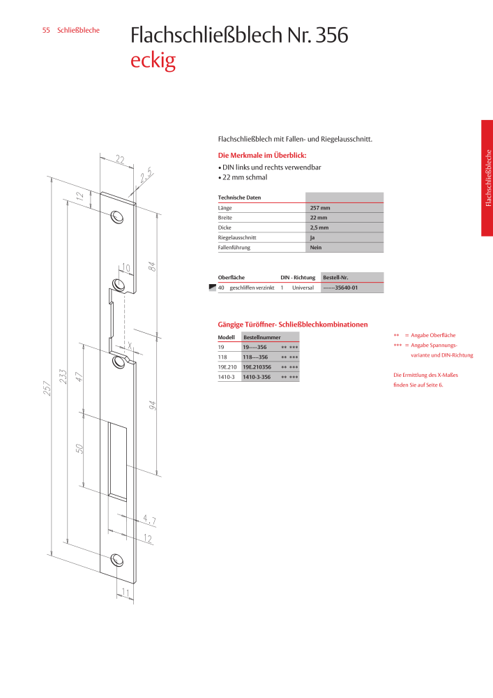 ASSA ABLOY Schließbleche NR.: 321 - Seite 55