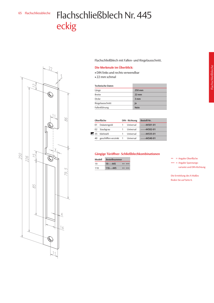 ASSA ABLOY Schließbleche NR.: 321 - Seite 65