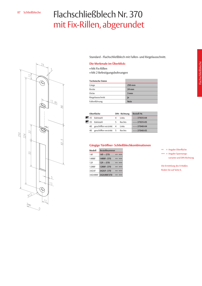 ASSA ABLOY Schließbleche NR.: 321 - Seite 87