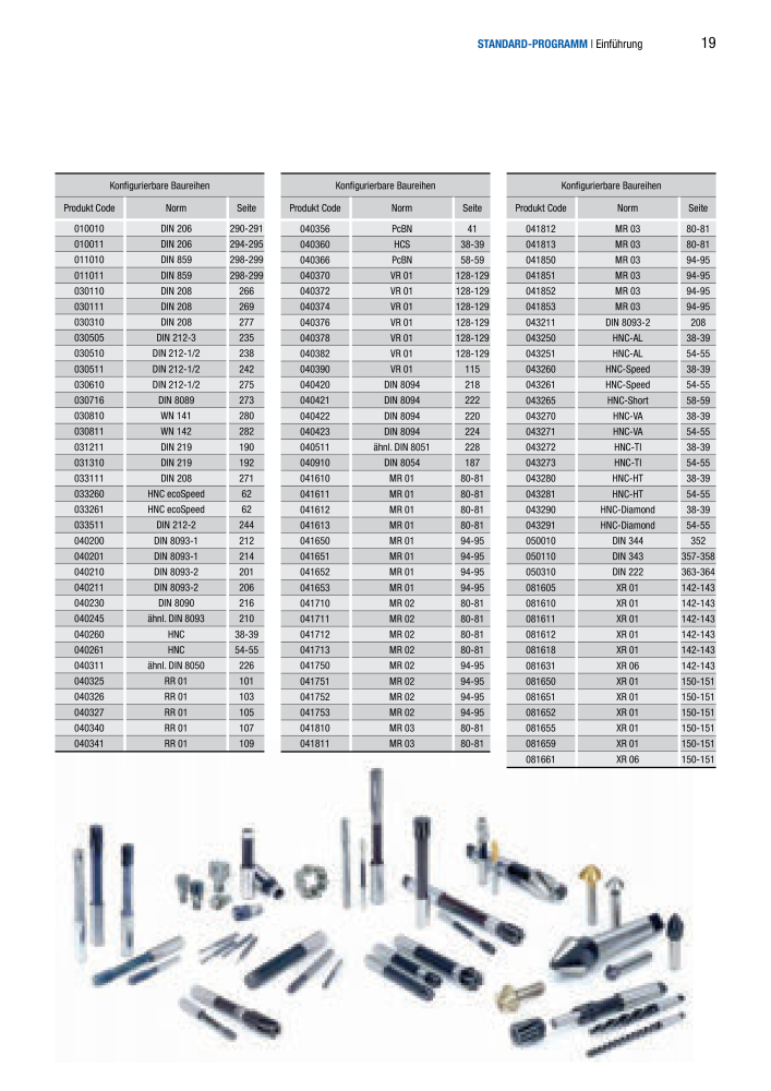 BECK Hauptkatalog Mehrschneidenreibahlen & Senker NR.: 344 - Seite 19