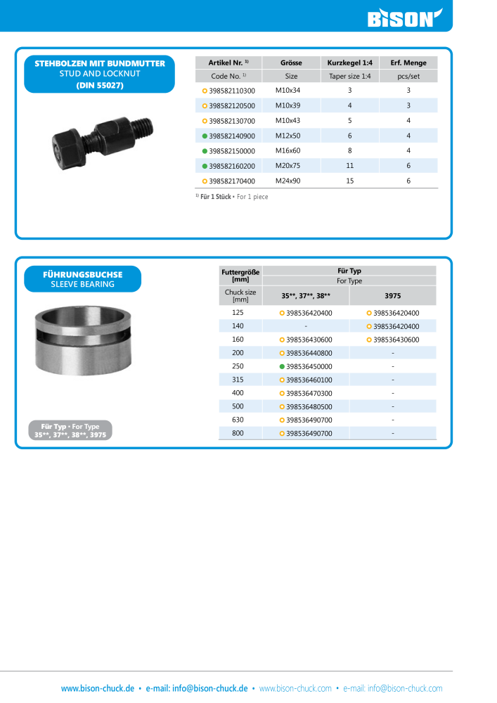 BISON Hauptkatalog Spanntechnik NR.: 412 - Seite 161