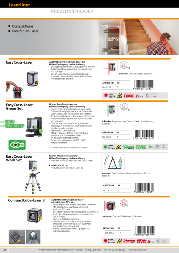 Laserliner SmartCross-Laser Set 081.116A