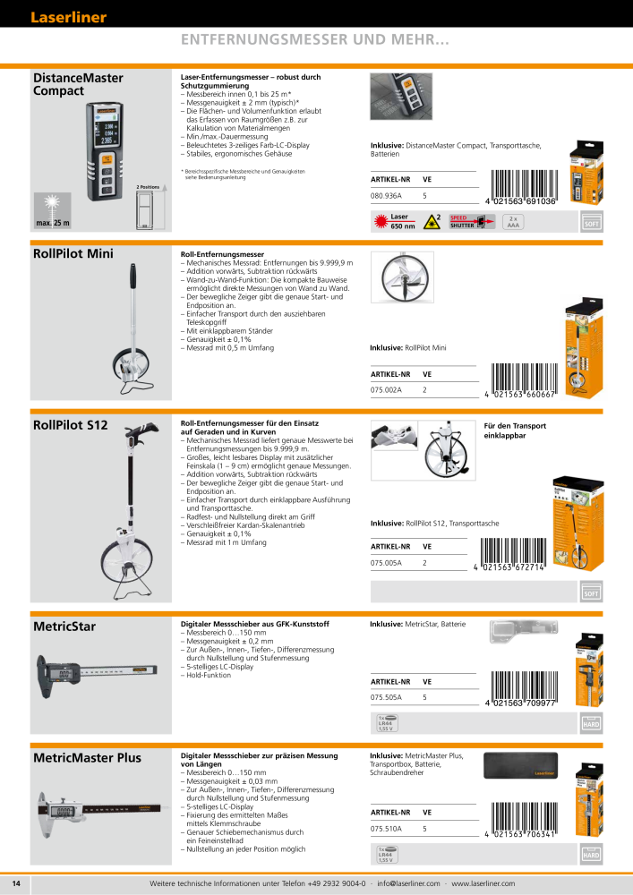 Laserliner Einzelhandelsprogramm NO.: 431 - Page 14