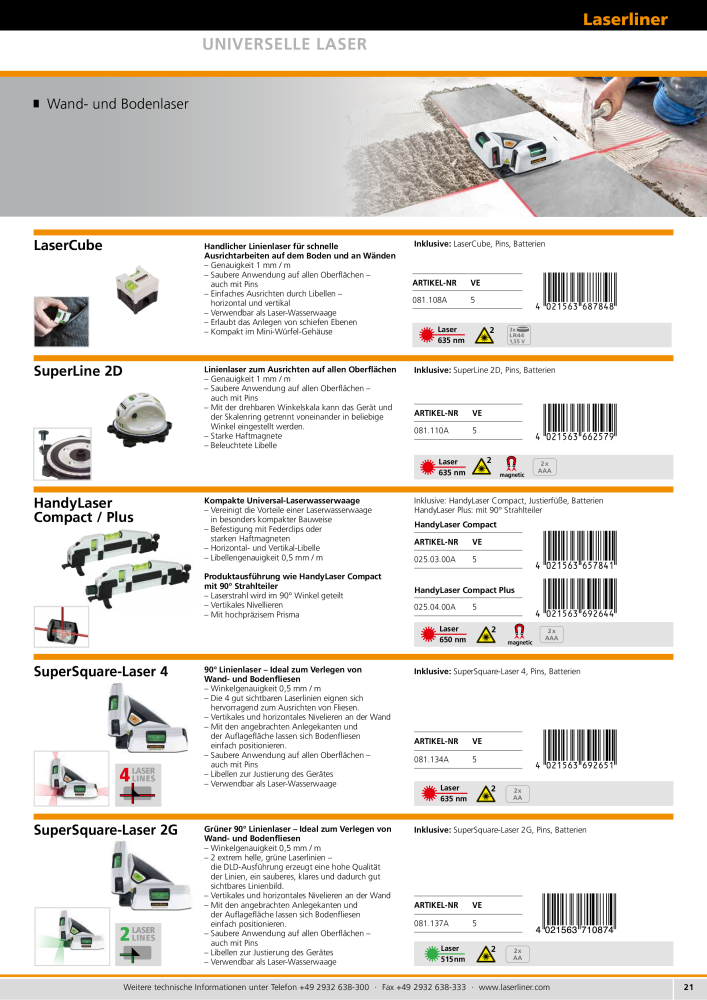 Laserliner Einzelhandelsprogramm NO.: 431 - Page 21