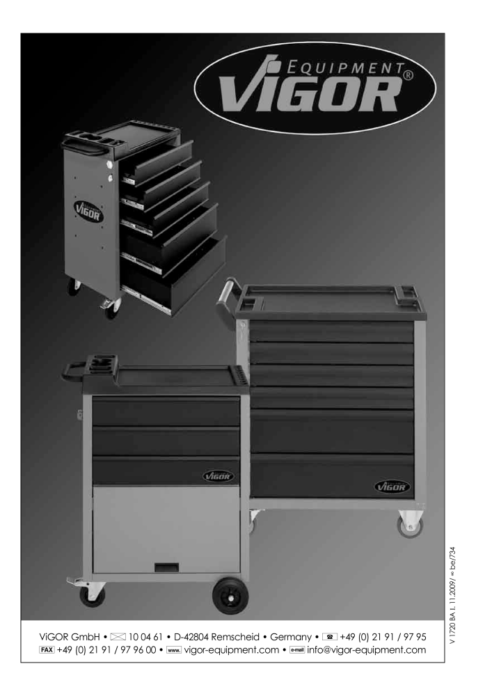 Vigor V1720 Betriebsanleitung ViGOR1720 Minischleifer NO.: 44 - Page 16