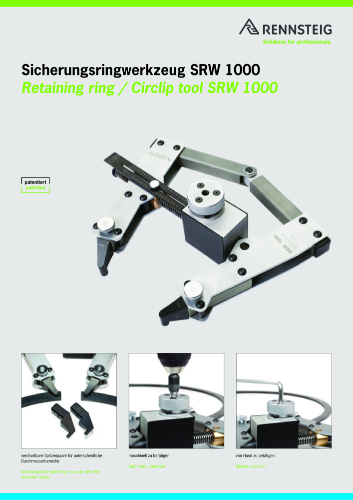 RENNSTEIG Sicherungsringwerkzeug SRW-1000 NEJ.: 55