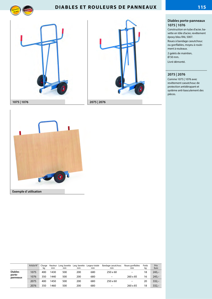 fetra Catalogue Equipements de manutention Nb. : 566 - Page 115