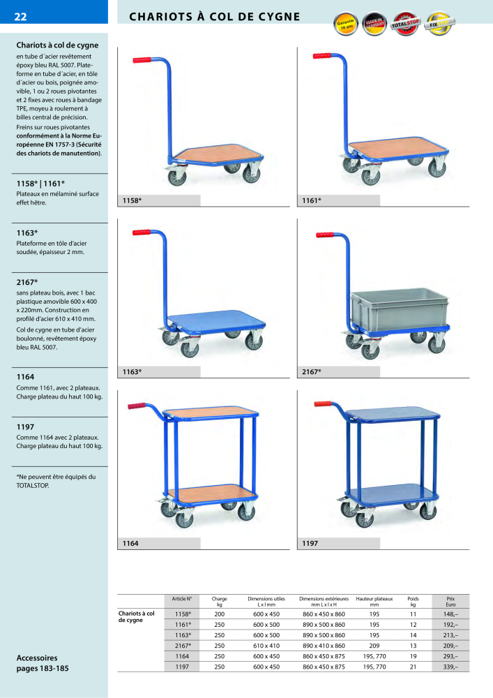 fetra Catalogue Equipements de manutention NR.: 566 - Seite 22