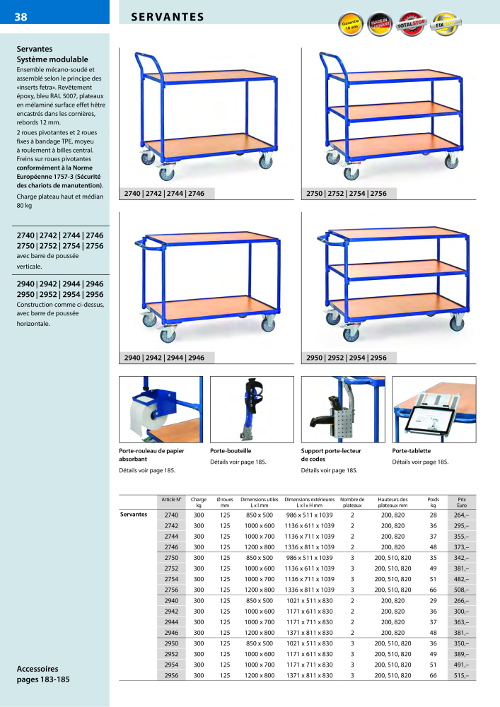 fetra Catalogue Equipements de manutention NR.: 566 - Seite 38