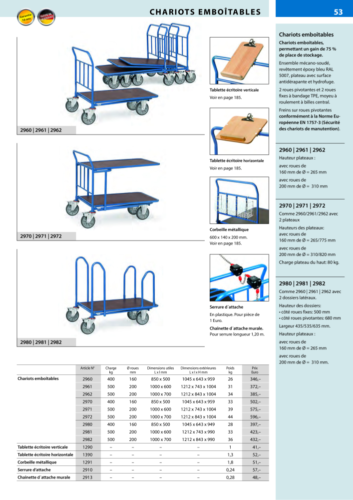 fetra Catalogue Equipements de manutention Nb. : 566 - Page 53