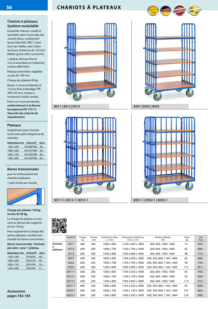 fetra Catalogue Equipements de manutention Nb. : 566 - Page 56