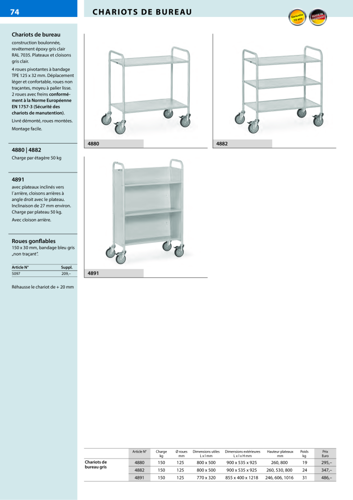 fetra Catalogue Equipements de manutention NO.: 566 - Page 74