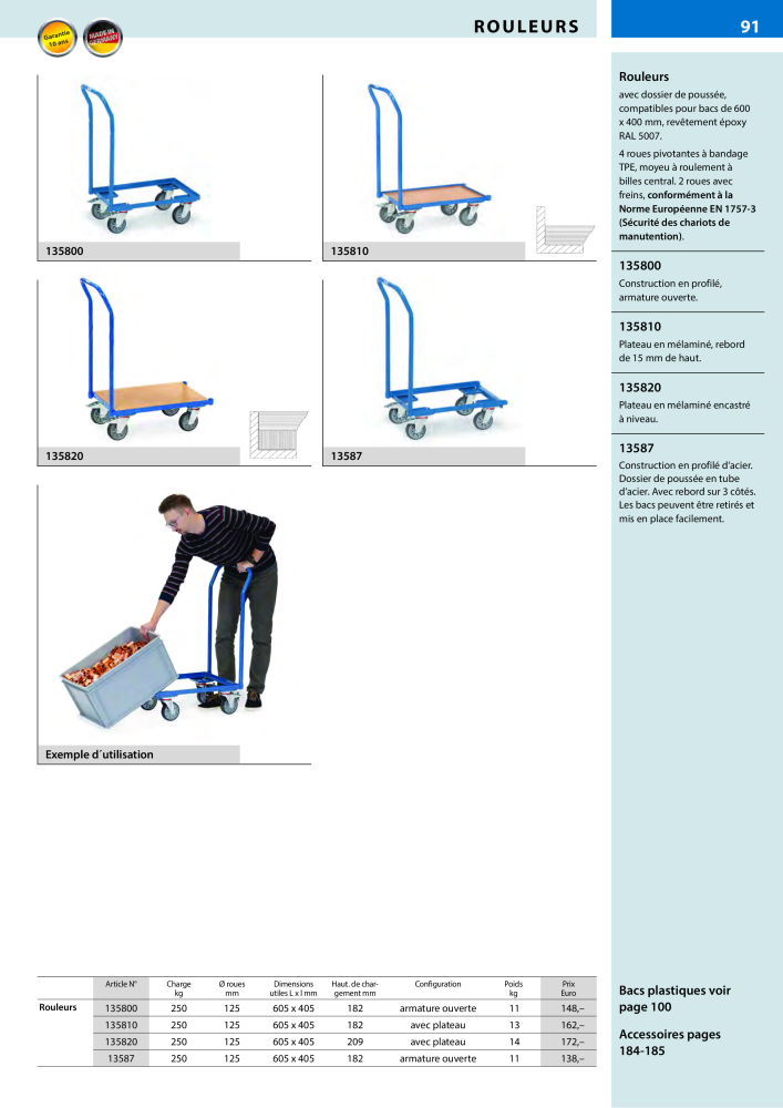 fetra Catalogue Equipements de manutention NR.: 566 - Seite 91