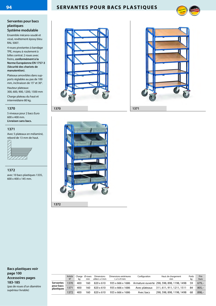 fetra Catalogue Equipements de manutention NR.: 566 - Seite 94