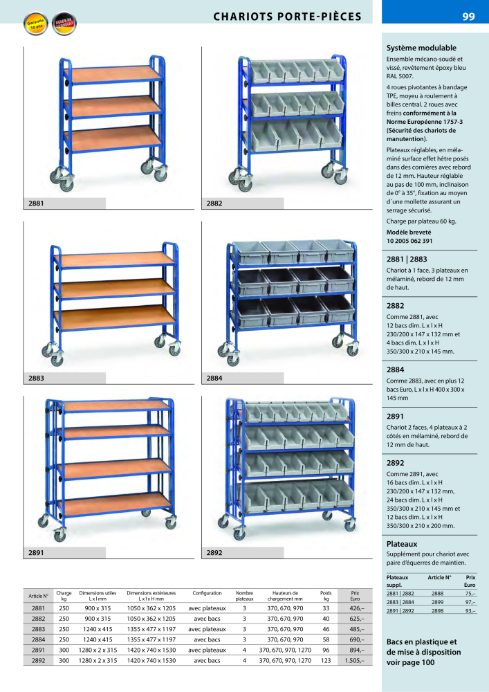 fetra Catalogue Equipements de manutention NR.: 566 - Seite 99