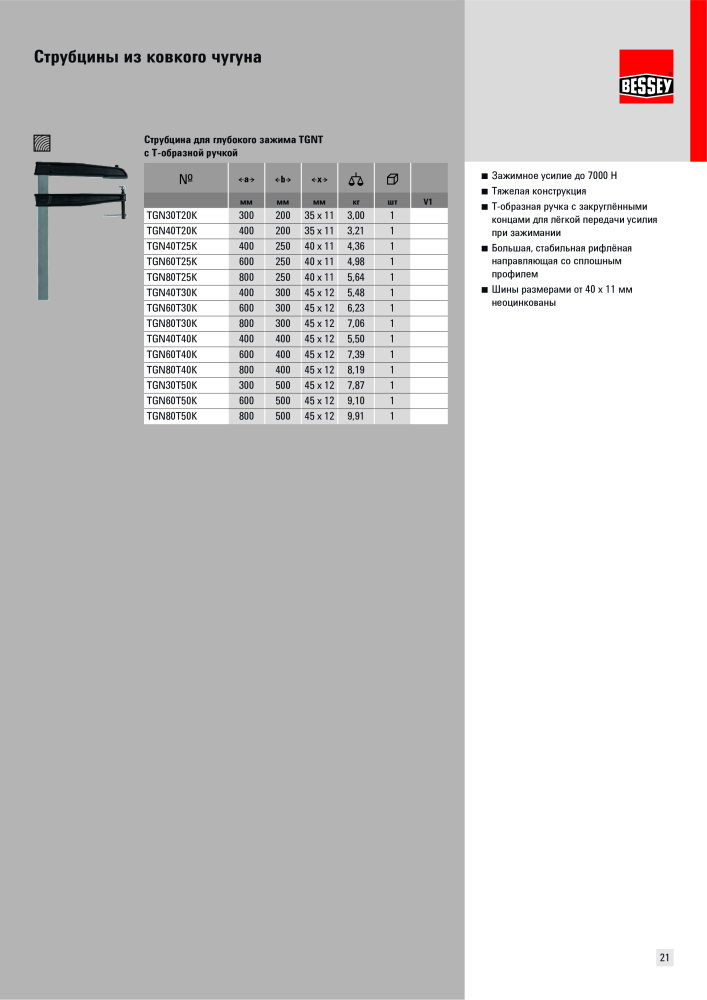 BESSEY Общий каталог Зажимные и режущие приспособления NR.: 577 - Seite 21