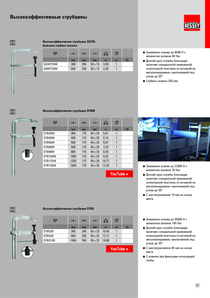 BESSEY Общий каталог Зажимные и режущие приспособления NO.: 577 - Page 37