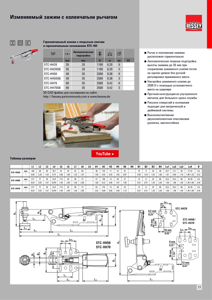 BESSEY Общий каталог Зажимные и режущие приспособления NO.: 577 - Page 77