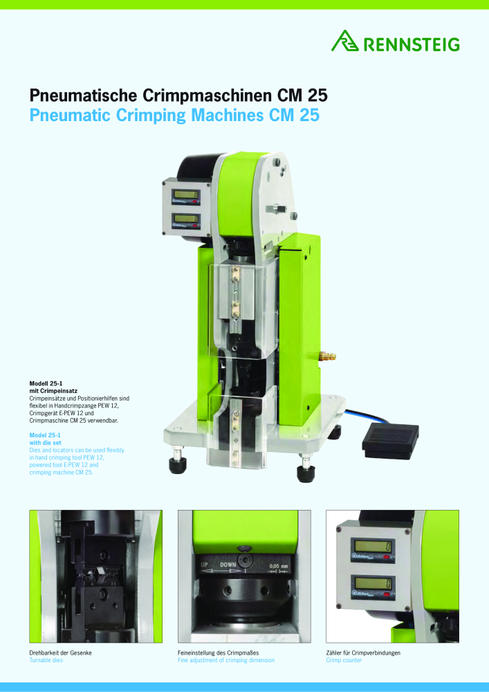 RENNSTEIG Pneumatische Crimpmaschinen CM-25 NEJ.: 58