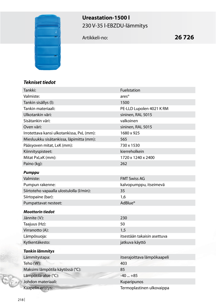 PRESSOL TUOTELUETTELO TANKIT Nb. : 647 - Page 218