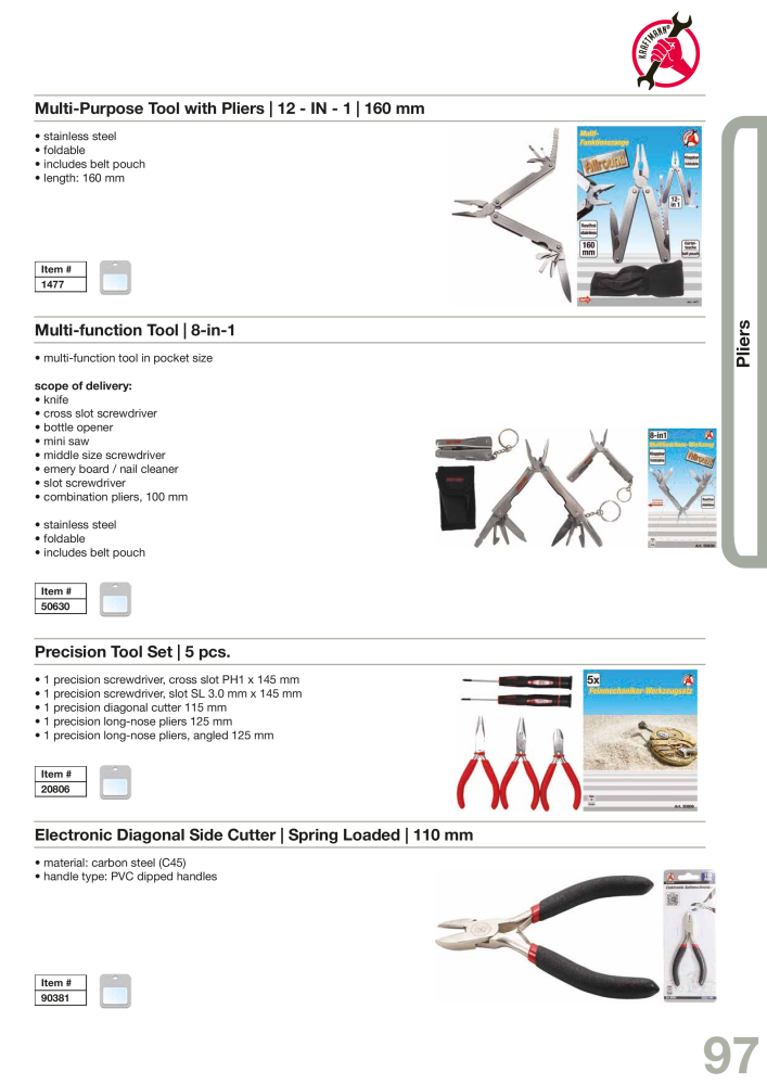 KRAFTMANN by BGS technic Catalog Hand tools Č. 654 - Strana 100