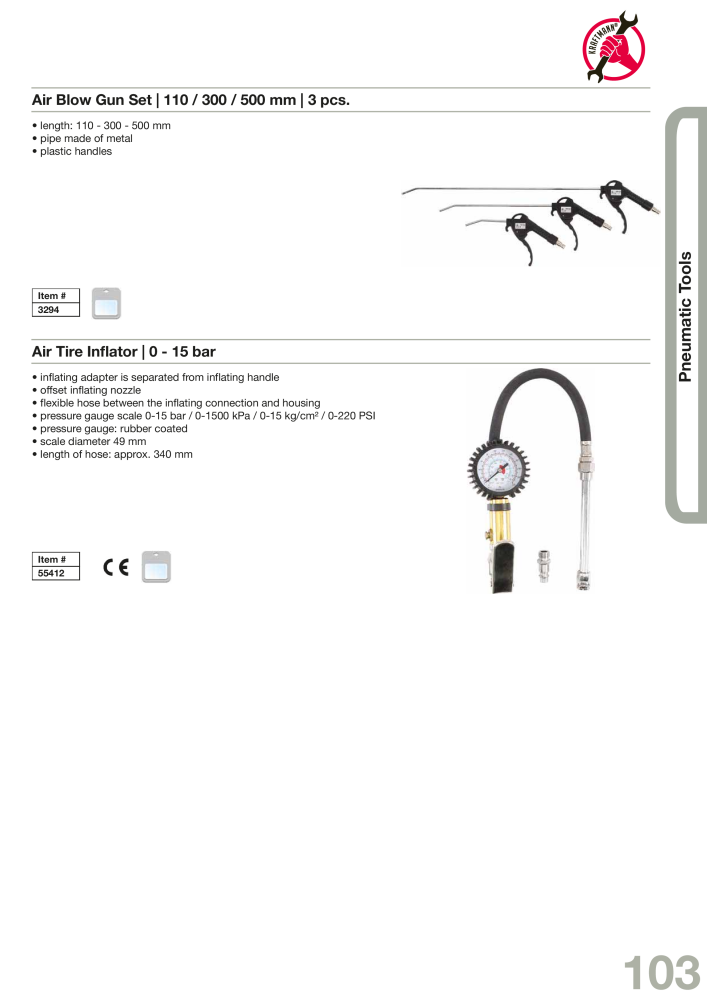 KRAFTMANN by BGS technic Catalog Hand tools NR.: 654 - Strona 106