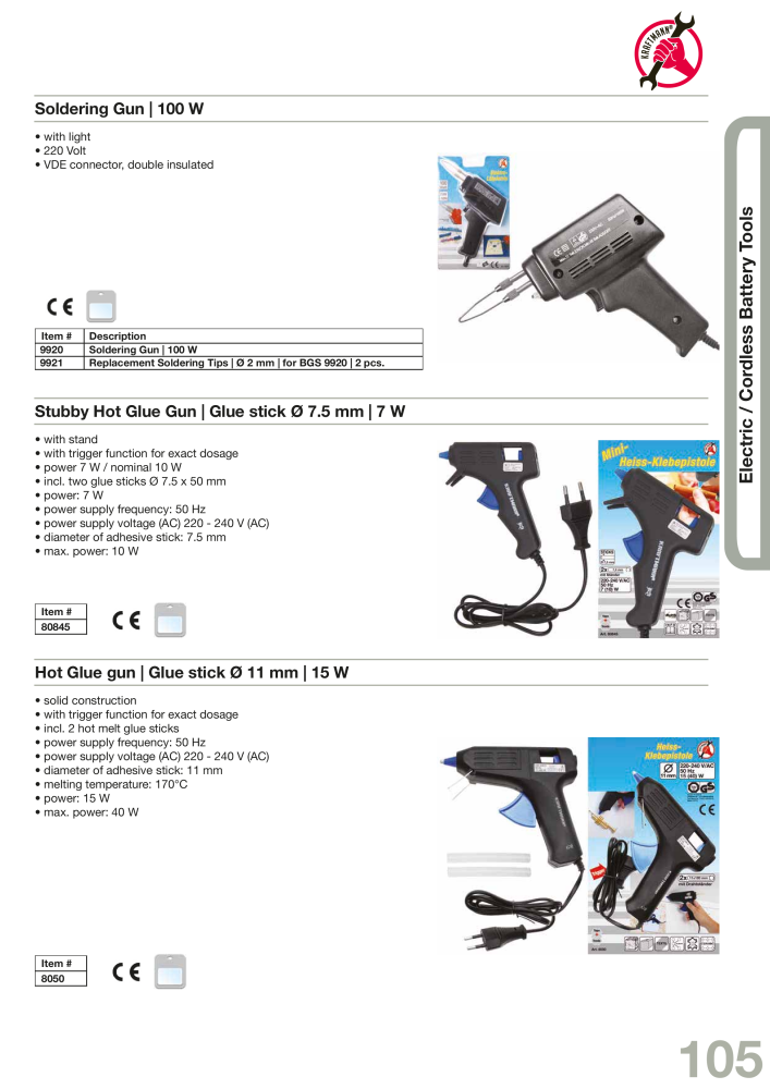 KRAFTMANN by BGS technic Catalog Hand tools Nº: 654 - Página 108