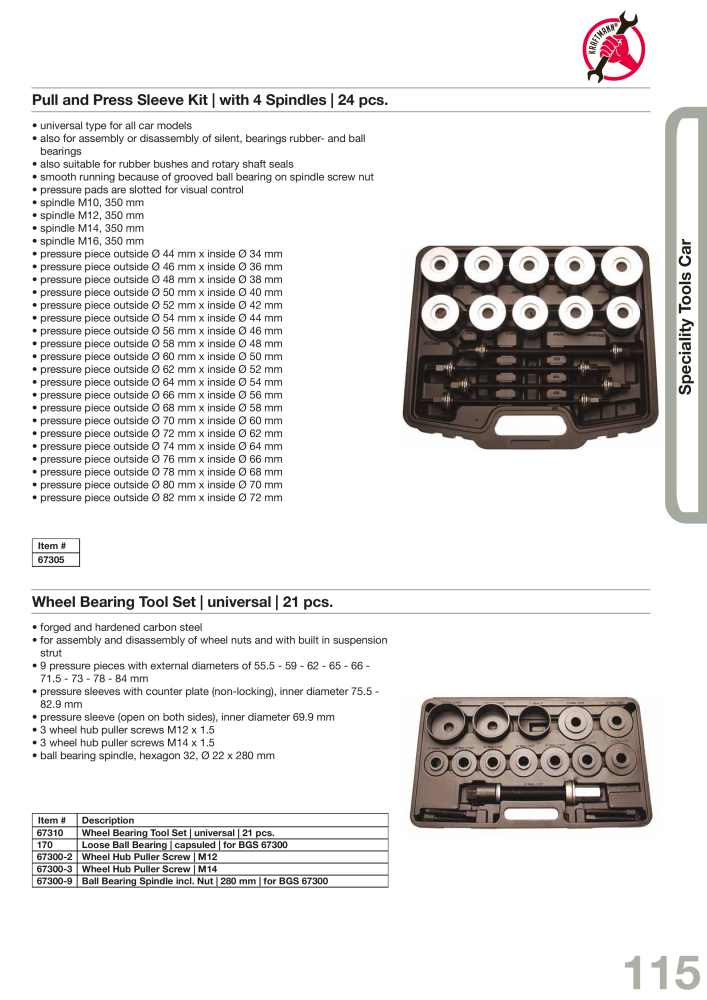 KRAFTMANN by BGS technic Catalog Hand tools Nº: 654 - Página 118