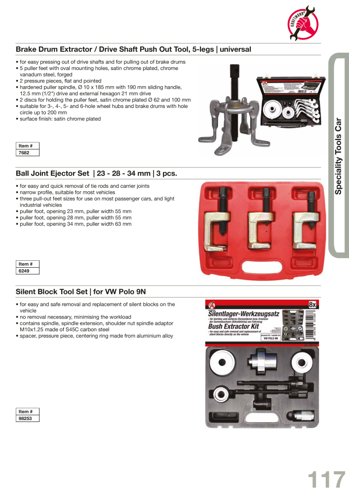 KRAFTMANN by BGS technic Catalog Hand tools Nb. : 654 - Page 120