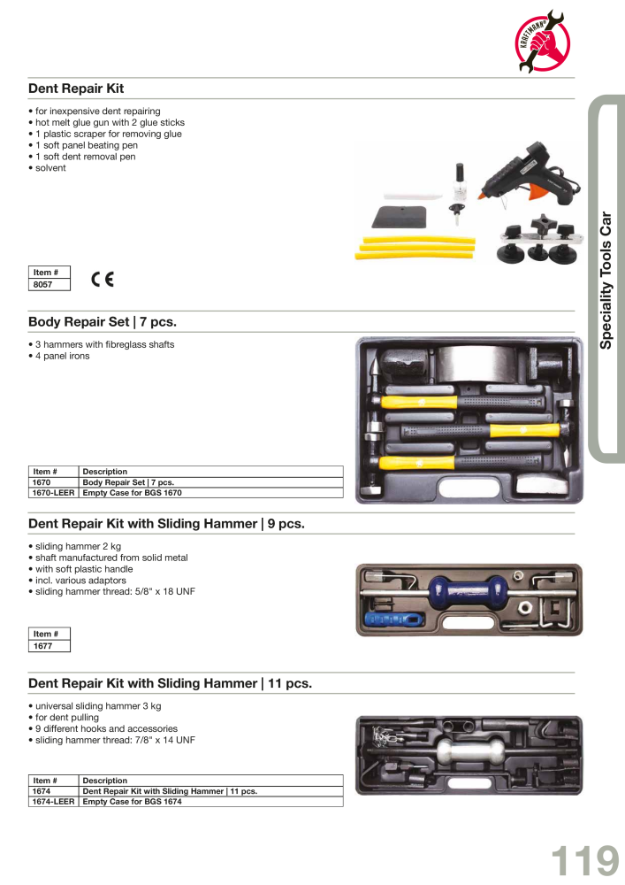 KRAFTMANN by BGS technic Catalog Hand tools NO.: 654 - Page 122