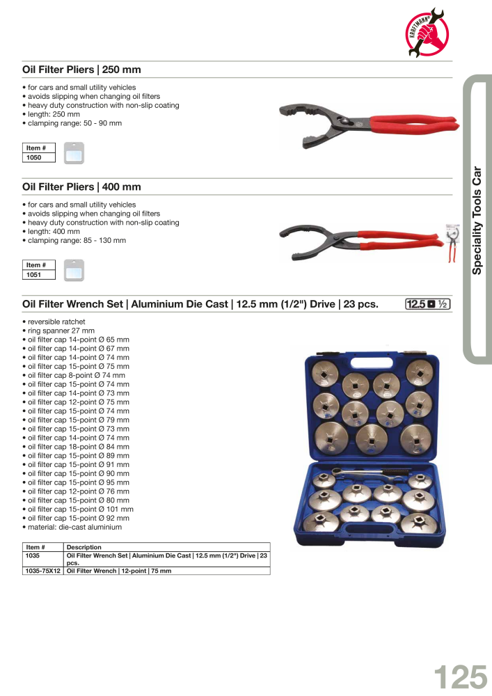 KRAFTMANN by BGS technic Catalog Hand tools NR.: 654 - Seite 128