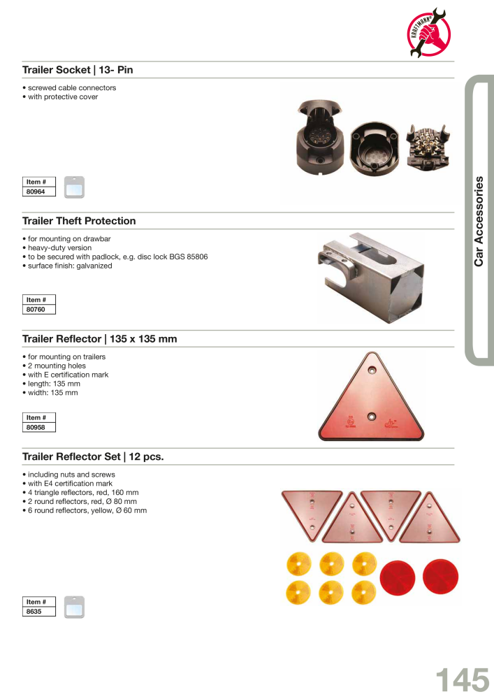 KRAFTMANN by BGS technic Catalog Hand tools NO.: 654 - Page 148